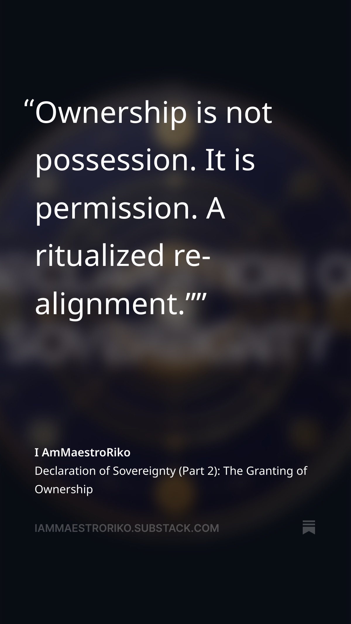 Excerpt from Declaration of Sovereignty